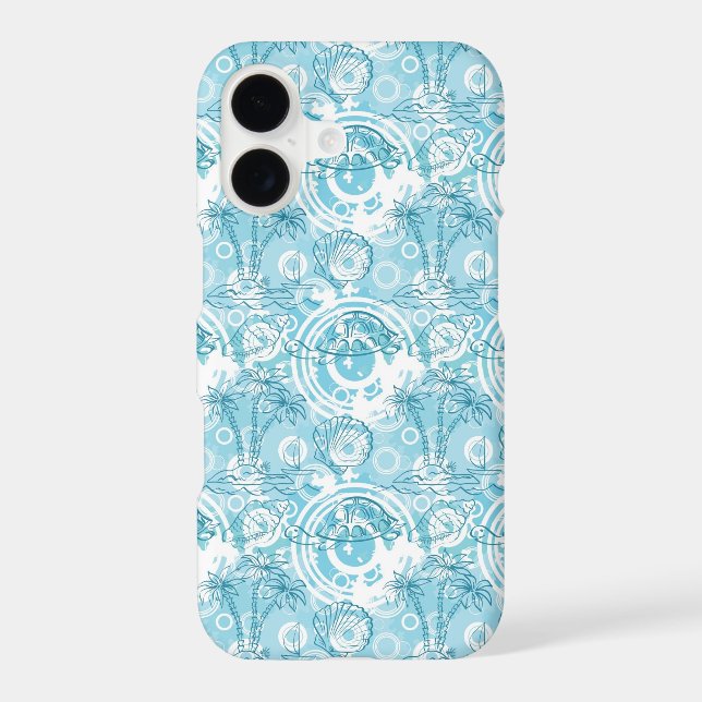 exotic ocean pattern iphone case (Back)