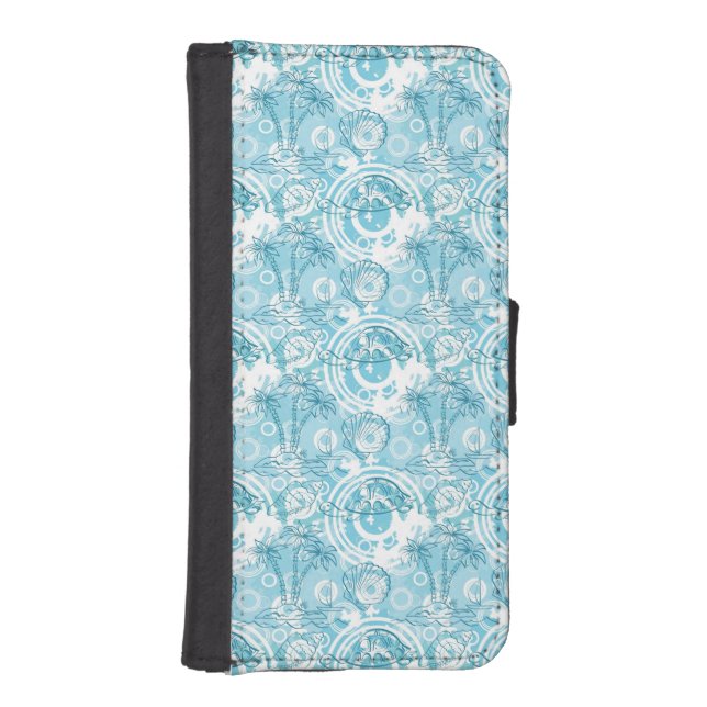 exotic ocean pattern iPhone wallet case (Front)