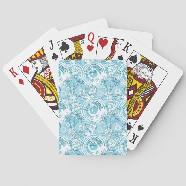 exotic ocean pattern poker cards (Back)