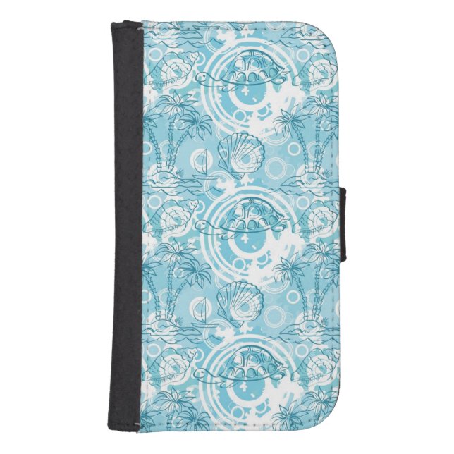 exotic ocean pattern samsung galaxy wallet case (Front)