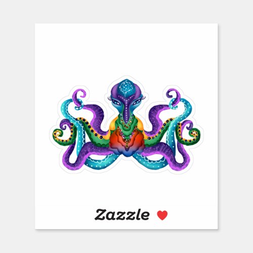 Exotic Octopus Sticker
