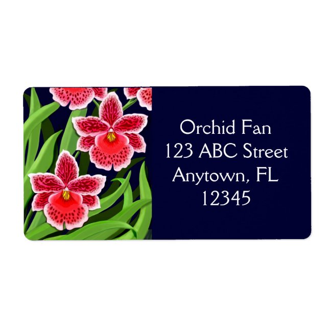 Exotic Odontoglossum Orchids Label (Front)