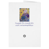 Exotic Orange Yellow Beautiful Flower Card (Back)