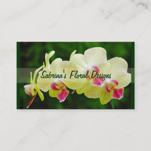 Customizable Exotic Orchids Business Card