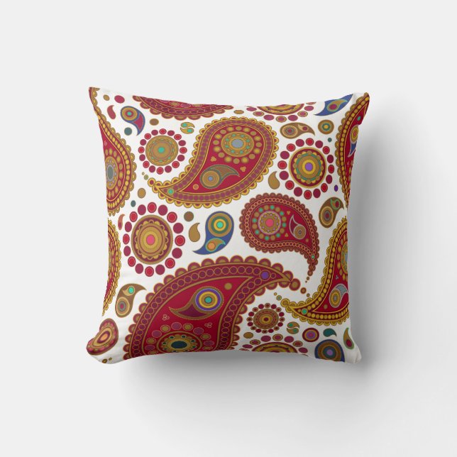 Exotic Paisley American Mojo Pillow (Front)