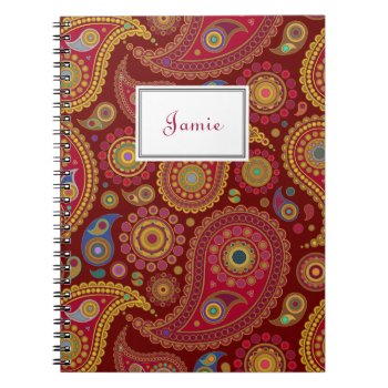 Exotic Paisley Notebook by mistyqe at Zazzle