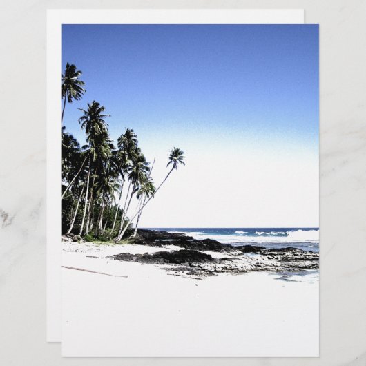 Exotic Palm Trees & Paradise Beach (Front/Back)