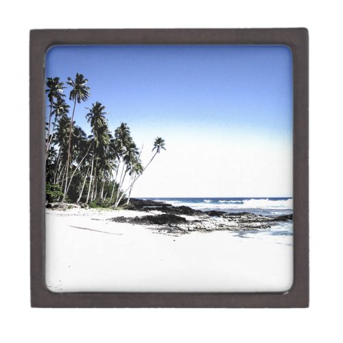 Exotic Palm Trees  Paradise Beach Jewelry Box