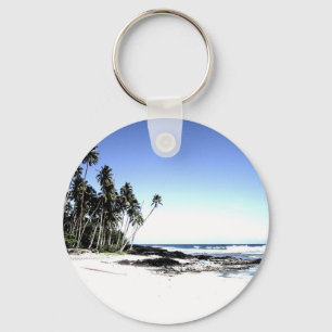Exotic Palm Trees & Paradise Beach Keychain