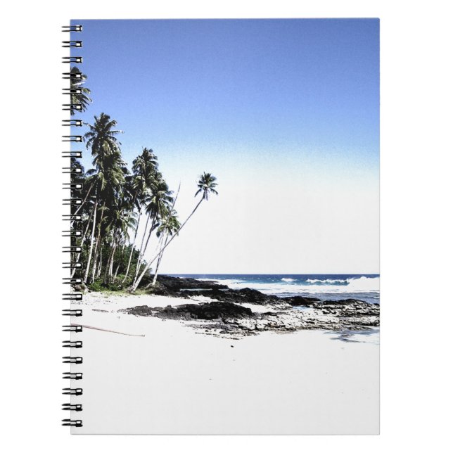 Exotic Palm Trees & Paradise Beach Notebook (Front)