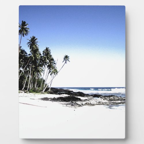 Exotic Palm Trees  Paradise Beach Plaque