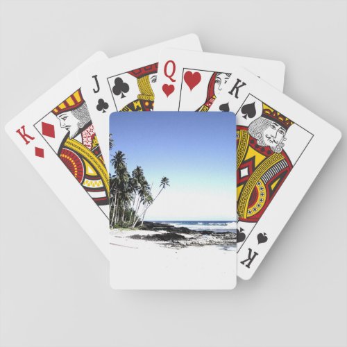 Exotic Palm Trees  Paradise Beach Playing Cards