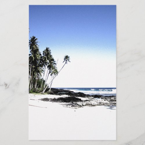 Exotic Palm Trees  Paradise Beach Stationery