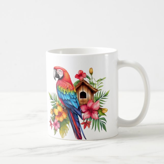 Exotic Parrot Art Cup (Right)