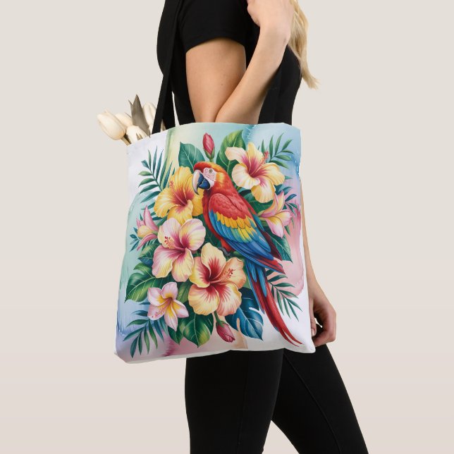 Exotic Parrot Tote Bag (Close Up)