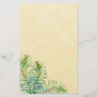 Exotic Peafowl Feathers Stationery