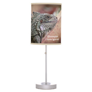 Exotic Pet Reptile Animal Iguana Kids Personalize Table Lamp