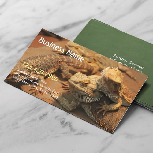 Exotic Pet  Reptile Photography Business Card