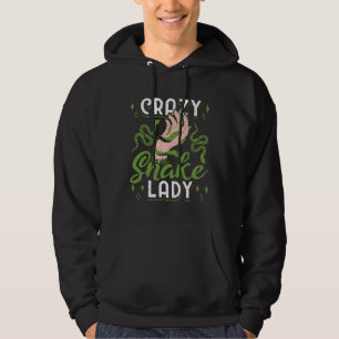 Exotic Pet Snake Reptile Crazy Snake Lady Hoodie