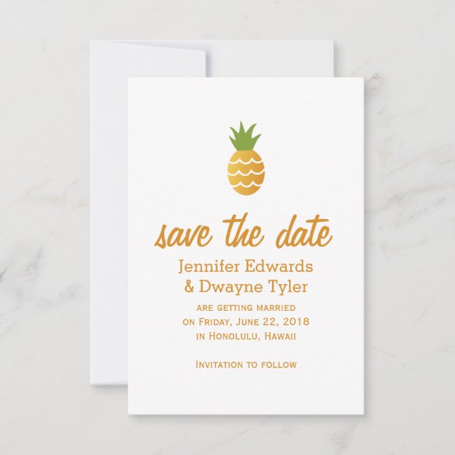 Exotic Pineapple Invitation (Front)