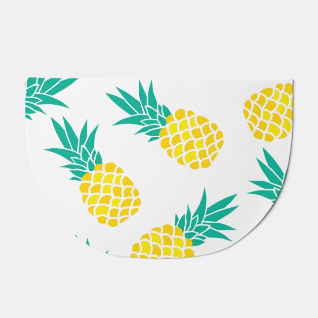 Exotic Pineapples: Yellow Delight. Doormat (Front)