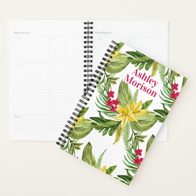 Exotic Pink And Yellow Flowers Planner (Display)
