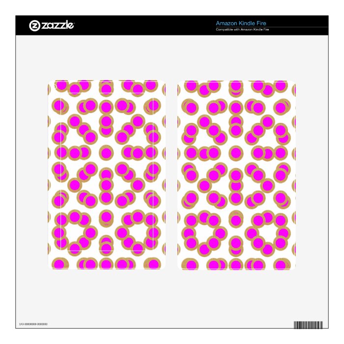 EXOTIC Pink Dot Matrix  Pattern Jewel Kindle Fire Skin