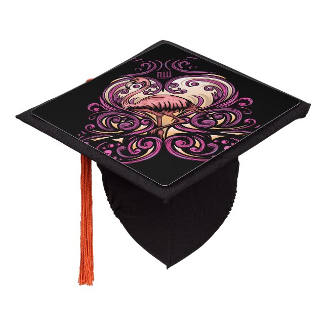 Exotic Pink Graduation Cap Topper (Angled)