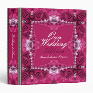 Exotic Pink Lace Romance Wedding Album Binder