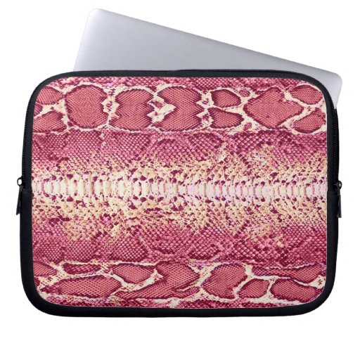 Exotic Pink Snake Skin #3 Laptop Sleeve