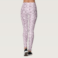 Stylish Pink Snakeskin Leggings - Size Large