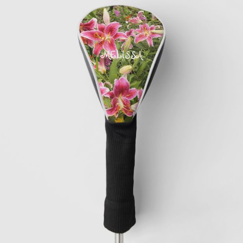 Exotic Pink Tiger Lily Golf Head Cover