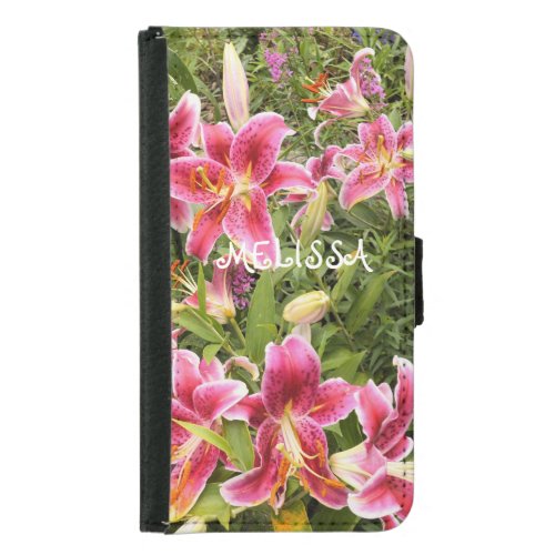 Exotic Pink Tiger Lily Wallet Case