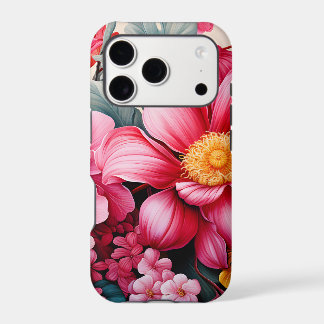 Exotic Pink Tropical Floral Garden iPhone 17 Pro Case