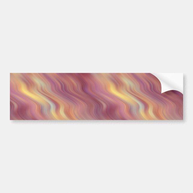 Exotic Plumeria Wavy Texture Bumper Sticker (Front)