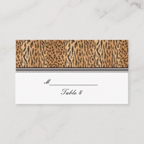 Exotic Print Animal Skin Wedding Placecard Business Cards