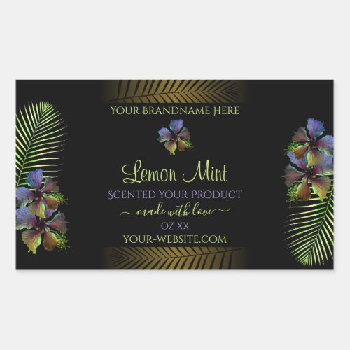 Exotic Product Labels Yellow Purple Hawaii Flowers