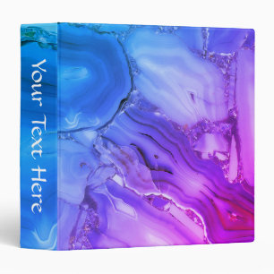 Exotic Purple Marble 3 Ring Binder