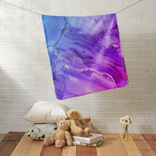 Exotic Purple Marble Baby Blanket