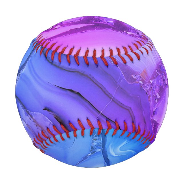 Exotic Purple Marble  Baseball (Front)