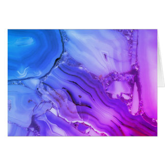 Exotic Purple Marble Blank Cards
