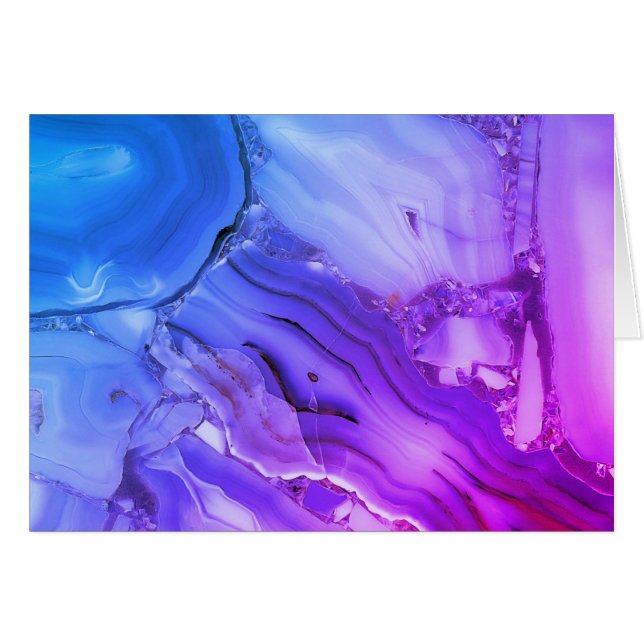 Exotic Purple Marble Blank Cards (Front Horizontal)