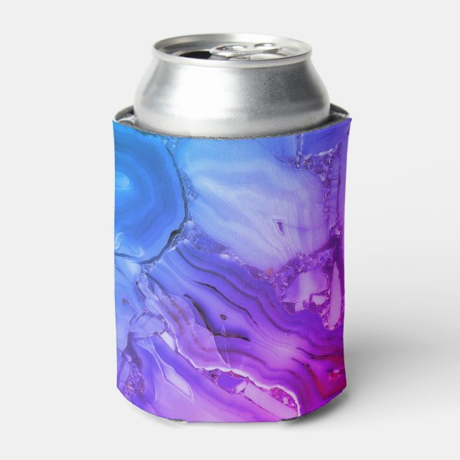 Exotic Purple Marble  Can Cooler (Can Front)