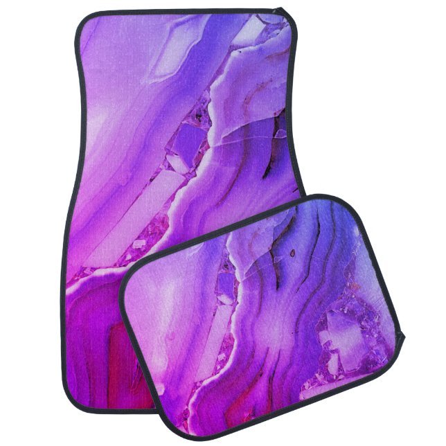 Exotic Purple Marble  Car Floor Mat (Set)