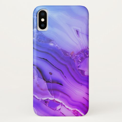 Exotic Purple Marble  iPhone X Case