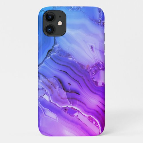 Exotic Purple Marble  iPhone 11 Case