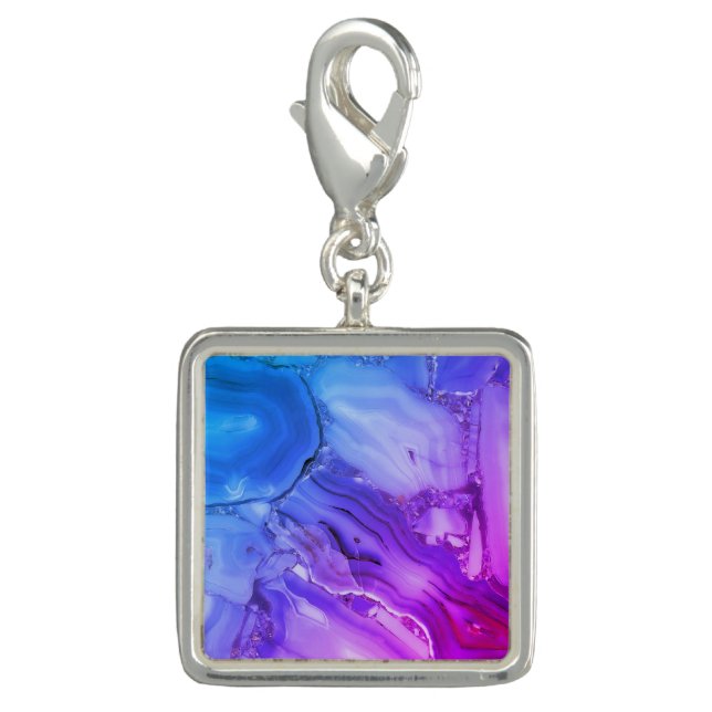 Exotic Purple Marble  Charm (Front)