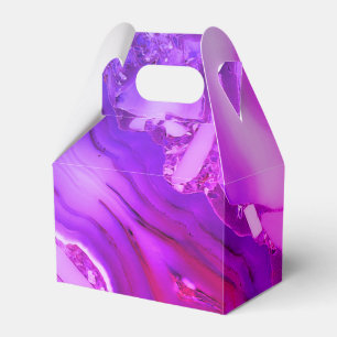 Exotic Purple Marble Favor Boxes