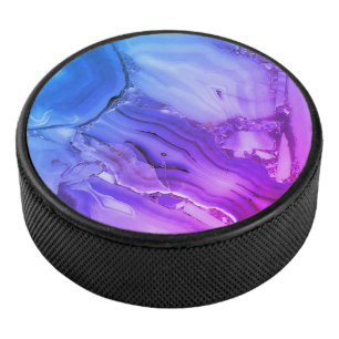 Exotic Purple Marble Hockey Puck