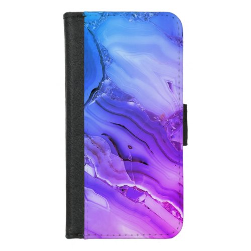 Exotic Purple Marble  iPhone 87 Wallet Case
